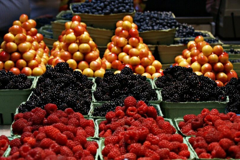 produits locaux dans un marché