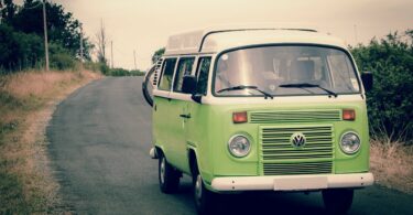 Van en road trip